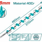 TOTAL ΤΡΥΠΑΝΙ ΞΥΛΟΥ ΤΥΠΟΥ ΑΡΙΔΑΣ 40Cr 18 Χ 460mm (TAC3518)