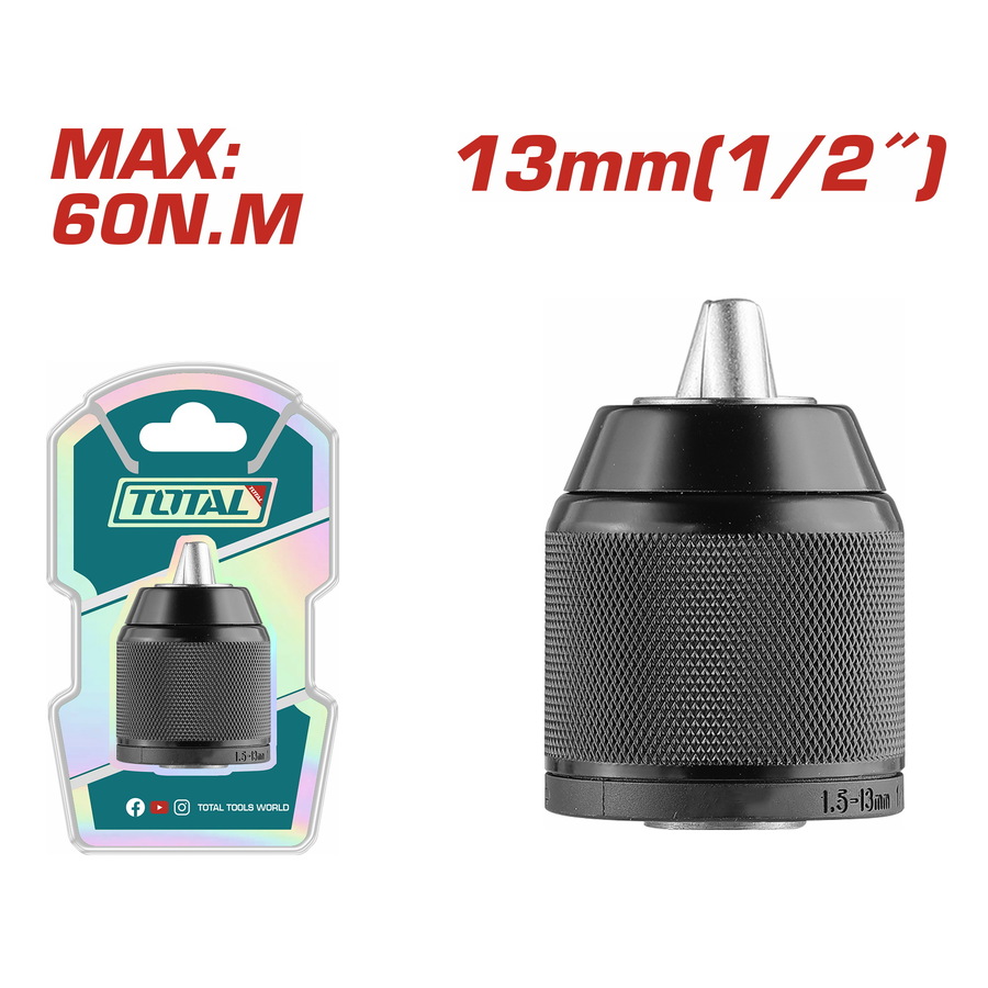 TAC4513201 TOTAL ΑΥΤΟΜΑΤΟ ΤΣΟΚ ΜΕΤΑΛΛΙΚΟ 1/2"-13mm ΓΙΑ TDLI20602 - TIDLI20602 (TAC4513201)