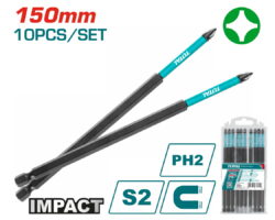 TOTAL ΕΠΑΓΓ. ΜΥΤΕΣ ΜΑΓΝΗΤΙΚΕΣ ΜΑΥΡΕΣ ΡH2 150mm 10ΤΕΜ (TACIM16PH263)