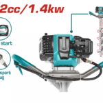 TOTAL ΓΕΩΤΡΥΠΑΝΟ - ΤΡΙΒΕΛΑ ΒΕΝΖΙΝΗΣ 52cc / 2HP + ΤΡΥΠΑΝΙ 150mm 1 ΧΕΙΡΙΣΤΗ (TEA55221)