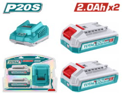 TOTAL ΕΠΑΓΓ. ΣΕΤ 2τεμ ΜΠΑΤ. TFBLI2001 Li-ion 20V / 2Ah + 1τεμ ΦΟΡΤΙΣΤΗΣ TFCLI2001E (TFBCPK2212E)