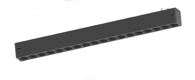 TM20010 Inlight Γραμμικό Φωτιστικό LED 18W με Anti-glare Dots 3CCT 24° για μαγνητική Ράγα 220V σε μαύρη απόχρωση D: 32