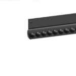 Inlight Γραμμικό Φωτιστικό LED 18W με Anti-glare Dots 3CCT 24° για μαγνητική Ράγα 220V  σε μαύρη απόχρωση D: 33
