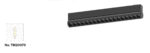Inlight Γραμμικό Φωτιστικό LED 18W με Anti-glare Dots 3CCT 24° για μαγνητική Ράγα 220V  σε μαύρη απόχρωση D: 33