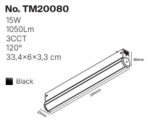 για Μαγνητική Ράγα 220V  σε μαύρη απόχρωση D: 33