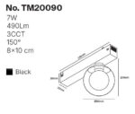 Inlight Φωτιστικό LED 7W 3CCT για μαγνητική ράγα 220V σε μαύρη απόχρωση D:8X10cm (TM20090) - Image 2