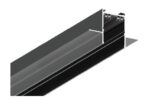 InLight Χωνευτή μαγνητική ράγα 220V με κάλυμμα σε μαύρη απόχρωση D:2m (TRM20022)