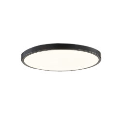 InLight Πλαφονιέρα οροφής LED 20W 3CCT (by switch on base) από μαύρο μέταλλο και ακρυλικό D:30cm (42035-D-Black)