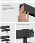 Inlight Γραμμικό Φωτιστικό LED 30W με Anti-glare Dots 3CCT 24° για μαγνητική Ράγα 220V  σε μαύρη απόχρωση D: 54,5x3cm (TM20020) - Image 3