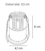 Inlight Downlight σποτ 5W 3CCT σε μαύρη απόχρωση D: 4.1x6cm (X00360B) - Image 2