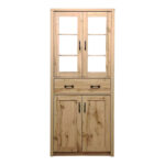 Βιτρίνα-ντουλάπα Nisso pakoworld σε oak απόχρωση 80x40x183.5εκ - Image 4