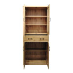 Βιτρίνα-ντουλάπα Nisso pakoworld σε oak απόχρωση 80x40x183.5εκ - Image 5