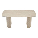 Τραπέζι Loosir pakoworld mdf-sandstone σε όψη τραβερτίνας 180x90x74εκ - Image 2
