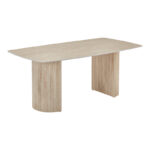 Τραπέζι Loosir pakoworld mdf-sandstone σε όψη τραβερτίνας 180x90x74εκ