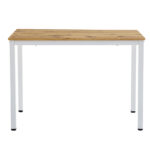 Τραπέζι Witte pakoworld MDF/Metal σε sonoma απόχρωση με λευκο πόδι 110x70x76εκ - Image 4