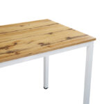 Τραπέζι Witte pakoworld MDF/Metal σε sonoma απόχρωση με λευκο πόδι 110x70x76εκ - Image 6
