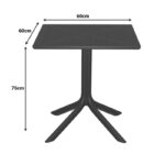 Τραπεζαρία Groovy Hush pakoworld σετ 3τεμ cappuccino PP 60x60x76εκ - Image 6