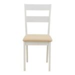 Τραπεζαρία Dallan Mabor pakoworld 7τεμ λευκό rubberwood 120-150x80x73,8εκ - Image 6