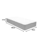 Κρεβάτι με στρώμα Athos Sleepy pakoworld wenge 90x190εκ - Image 6