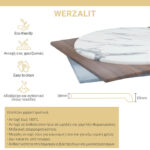 Επιφάνεια τραπεζιού Noble pakoworld Werzalit καρυδί 120x80εκ πάχους 35mm - Image 2