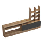 Σύνθετο σαλονιού Seruno pakoworld oak - μαύρο μαρμάρου 170x25x100εκ - Image 3