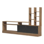 Σύνθετο σαλονιού Seruno pakoworld oak - μαύρο μαρμάρου 170x25x100εκ - Image 5