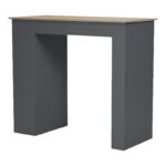 Τραπέζι μπαρ Riff pakoworld ανθρακί-επιφάνεια sonoma 120x55x105εκ - Image 3