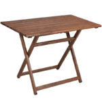 Tραπεζαρία Retto σετ 5τμχ μασίφ ξύλο οξιάς καρυδί-πανί μαύρο 80x60x72εκ - Image 3
