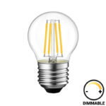 Λαμπτήρας LED G45 Bulb pakoworld dimmable 6W E27 clear