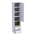 Βιτρίνα-στήλη Toscana pakoworld σε λευκή απόχρωση 50x42x222.5εκ - Image 3