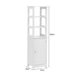 Ντουλάπι-στήλη Larben pakoworld mdf λευκό 40x33x150εκ - Image 8