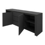 Μπουφές Kalya pakoworld σε ανθρακί απόχρωση 220x49x89.5εκ - Image 3