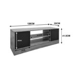 Έπιπλο τηλεόρασης Sasa pakoworld sonoma-ανθρακί 120x35x41.5εκ - Image 5