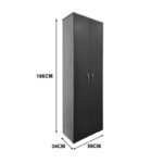 Παπουτσοθήκη-Ντουλάπα Racka pakoworld sonoma-ανθρακί 58x34x186εκ - Image 5