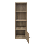 Βιβλιοθήκη-στήλη Lenobia pakoworld με ντουλάπι sonoma 30.5x24x95εκ - Image 3