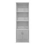 Βιβλιοθήκη Tekaro pakoworld λευκό 57x33x180εκ - Image 3