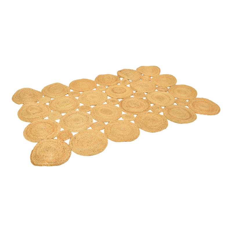 432-000004 Χαλί Nelando pakoworld γιούτα σε φυσική απόχρωση 165x235εκ