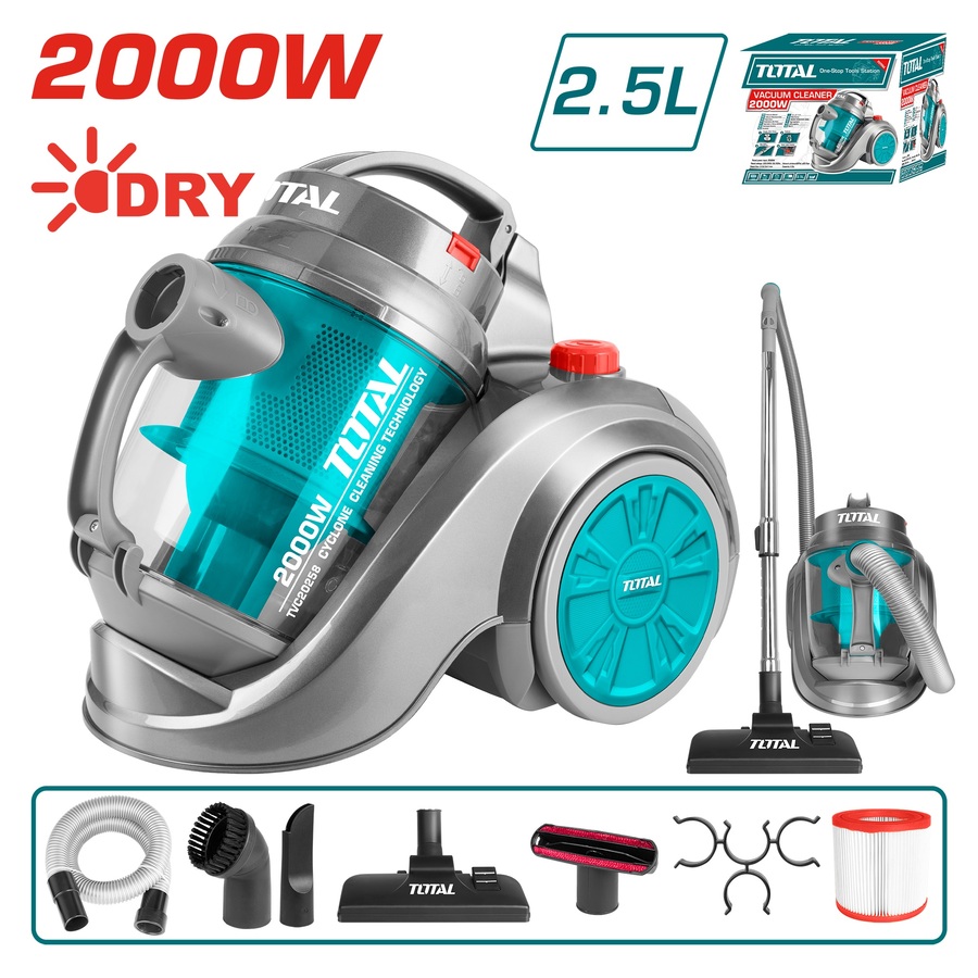 TVC20258 TOTAL ΗΛΕΚΤΡΙΚΗ ΣΚΟΥΠΑ ΞΗΡΗΣ ΑΝΑΡΡΟΦ. 2.000W (TVC20258)